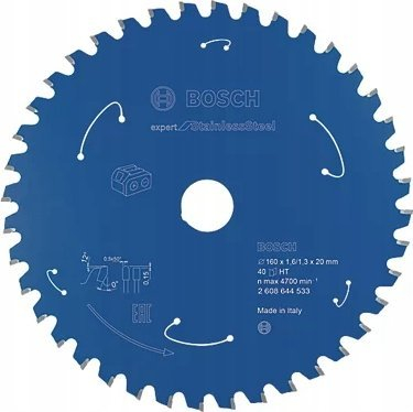 Disk sharrë rrethore Bosch Expert, 160mm, 40 dhëmbë, për çelik inox