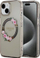 Маска за телефон Guess IML Flowers Wreath MagSafe за iPhone 15, TPU PC, транспарентна