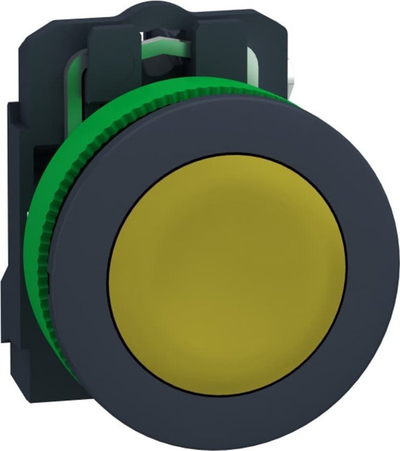 Buton komandues Schneider Electric XB5FA51, 30 mm, LED i verdhë, IP69