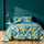 Set shtrati Lavinia, 3 pjesë, 240x220cm, me lule, blu