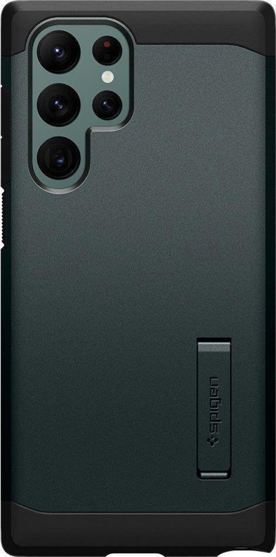 Mbrojtëse Spigen për Galaxy S22 Ultra, e gjelbër