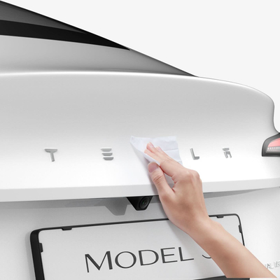 Mbulesë embleme Spigen për Tesla Model 3 2024, mbulim i plotë, e zezë