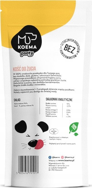 Shujtë për qen Koema Tasty Chew Bone Salmon, 55g, kockë përtypëse