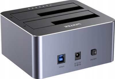 Stacion docking për disk SATA Unitek, 2 porta, klonim, USB