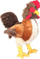 Lodër pelushi Dubi Rooster, 46cm, shumëngjyrësh