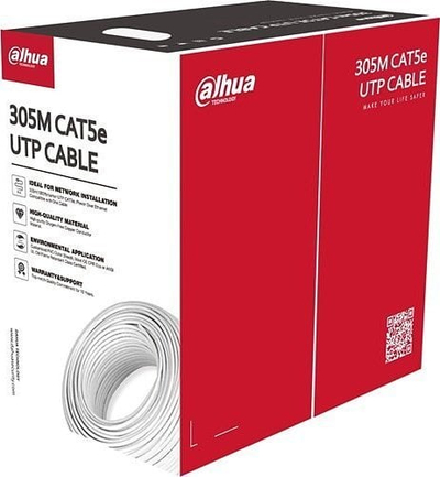 Kabllo rrjeti Dahua PFM920I-5EU-U, CAT5e UTP, 305m, e bardhë