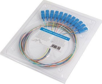 Set pigtail fibër optike Lanberg SM SC UPC G657A1, 12x2m, multicolor