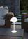 Lampë tavoline Reality Leuchten Elliot, LED, me bateri, IP44, e bardhë