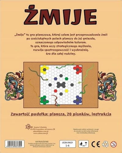 Loja tavoline Abino Snakes, për 2 6 lojtarë, mosha 5, shumëngjyrëshe