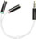Adapter audio Deltaco AUD-207, 0.10m, 3.5mm AUX, i bardhë