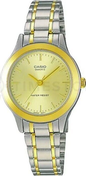 Orë dore Casio LTP-1128G-9A, për goca, e artë
