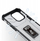 Mbrojtëse telefoni Hurtel Crystal Ring Kickstand, për iPhone 13 Pro, e zezë