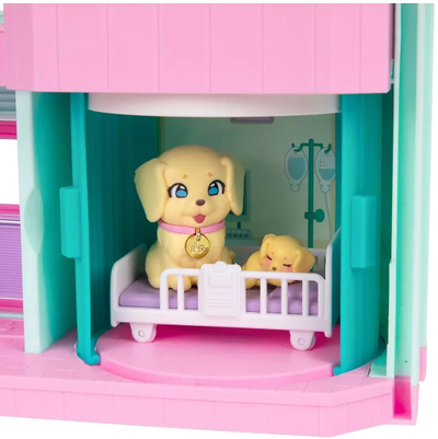 Set lodrash Little Live Pets Mama Surprise Baby Care Clinic, Golden Retriever, për kalamaj 5+