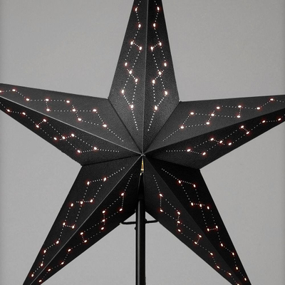Lampë dekorative Advent Star, LED, 45cm, e zezë