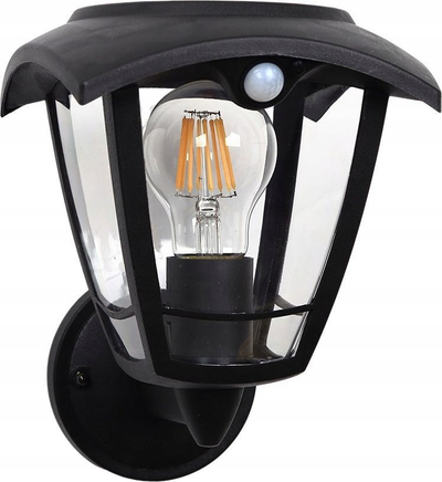 Lampë muri me diell LED V-TAC, 300lm, IP44, e zezë