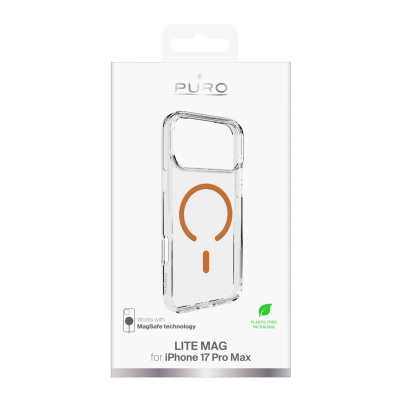 Mbulesë telefoni Puro Protective Case për Apple iPhone 17 Pro Max, që shkon me MagSafe, transparente