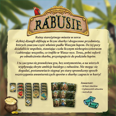 Lojë me letra Trefl Robbery Game, për familje, me strategji, me shumë ngjyra