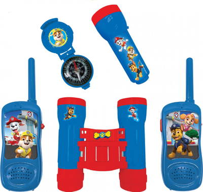 Set aventure për kalamaj Lexibook Paw Patrol, walkie talkie 120 m, dylbi dhe busull, shumëngjyrëshe