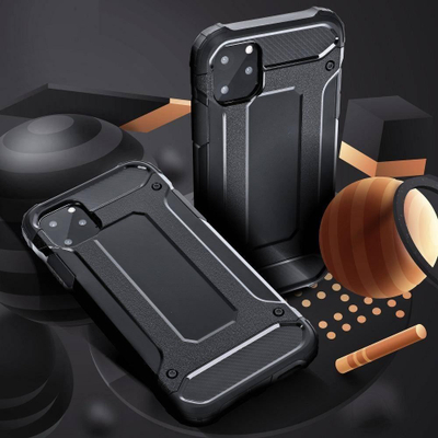 Këllëf telefoni Forcell Armor për iPhone 13 Mini, mbrojtje hibride, i zi