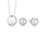 Set qafore + vathë për femra Brilio Silver, të bardhë