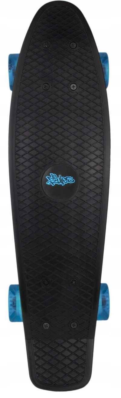 Skateboard Muuwmi NoRules, 22", plastik, i zi dhe blu