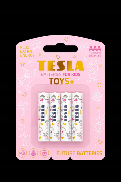 Bateri alkaline Tesla TOYS+ GIRL AAA, set 4 copë