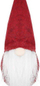 Figurë dekorative Xmas A Standing Red Gnome, vajzë, e kuqe