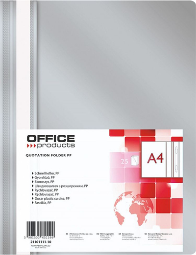 Set fasiklla Office Products A4, 25 copë, të tejdukshme