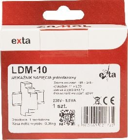 Tregues tensioni Zamel LDM 10, njëfazor L N, 195 245V, për shinë DIN