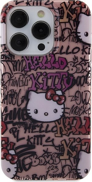 Kuti mbrojtëse Hello Kitty HKHCP14LHDGPTP, për iPhone 14 Pro 6.1", TPU, rozë