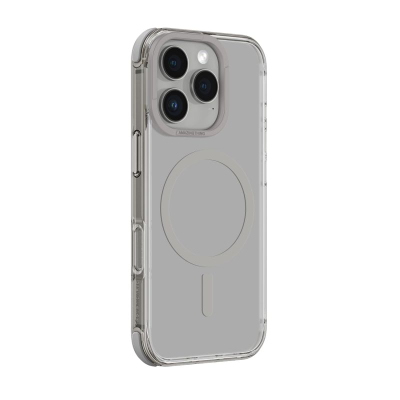 Футрола за телефон Amazingthing Omni Mag, за iPhone 16 Pro Max, MagSafe, сива проѕирна