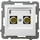 Prizë audio Ospel GGN-1G/m/00, 2x lidhje, IP20, e bardhë