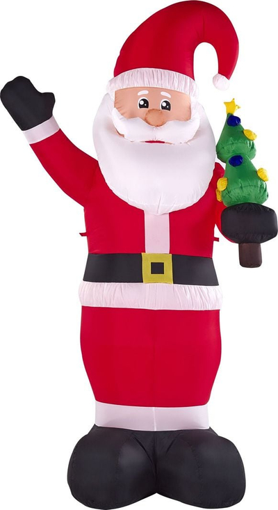 Dekor fryrëse Krishtlindjesh IVALO Santa Claus 225cm, me LED, e kuqe