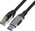 Adapter Ethernet PREMIUMCORD kunet3 USB 3.2 në LAN RJ45, 10/100/1000 Mbps, kabëll 3 m, i zi