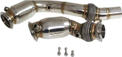 Downpipe TurboWorks BMW F82 F83 M4 S55, çelik inox, katalizator sport 200 cell