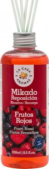 Vaj aromatizues La Casa de los Aromas Mikado Frutos Rojos, refill 250 ml, i kuq