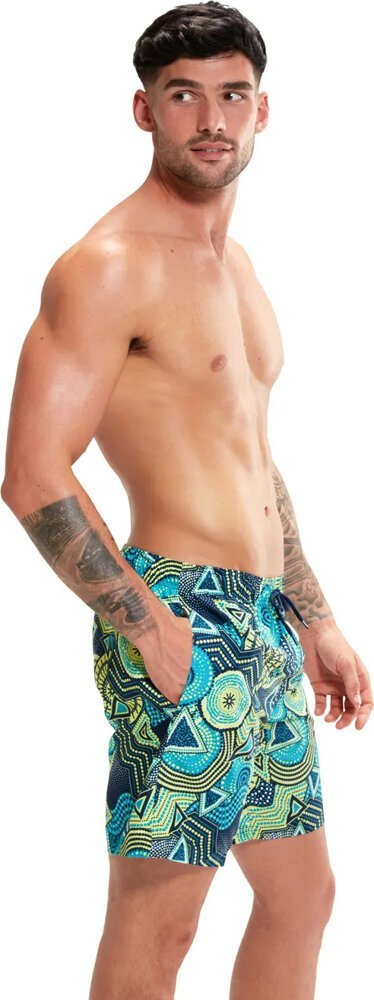 Shorc noti Speedo Digital Printed Leisure, 18", për burra, blu e gjelbër me print