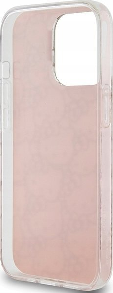 Капак за телефон Hello Kitty IML Gradient Crowded Kitty Head за iPhone 14 Pro, TPU, розова со сина