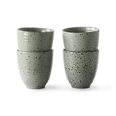 Set filxhanësh qeramike HK Living Gradient, 4 copë, jeshile