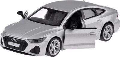 Lodër makinë metalike Audi RS 7 Sportback, shkallë 1:35, me tinguj dhe drita, ngjyrë argjendtë