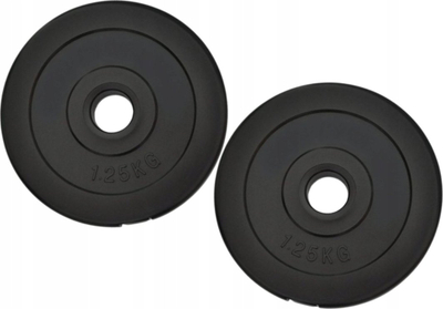 Disk peshe Spartan Utei, 2x1.25kg, për shtangë, i zi
