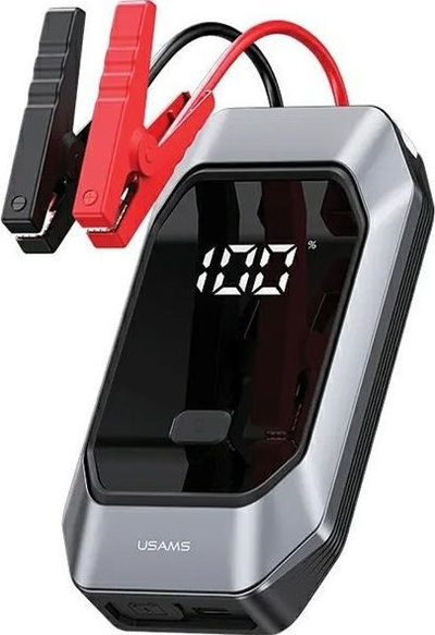 Startues makine Usams Jumpstarter ZB284ZD, power bank 8000mAh, dritë LED, i zi