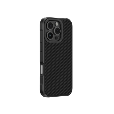 Маска за телефон Amazingthing Titan Max за iPhone 16 Pro, арамидни влакна 1500D, отпорна на удари, црна