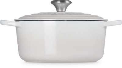 Tenxhere gize Le Creuset Signature Round Dutch Oven, 4.5L, me smalt, e bardhë Meringue