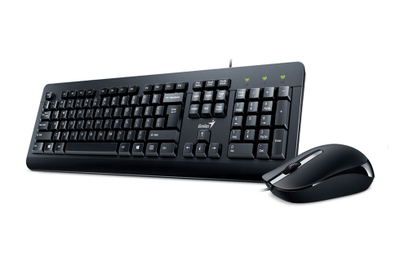 Set tastierë dhe maus Genius KM-160, 1000 DPI, me kabllo, i zi