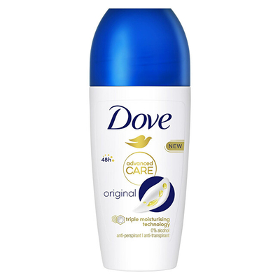 Antiperspirant roll-on Dove Original Advanced Care, 50 ml