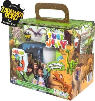 Set kreativ TUBAN Tubi Jelly, 6 ngjyra, akuarium i vogël me dinosaurë