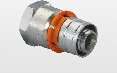 Adapter presimi Uponor S Press 1070515, 16mm, filetë femën 1/2, argjend