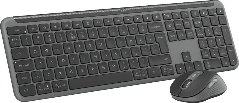 Set tastiere dhe miu Logitech Signature Slim MK950, wireless, për biznes, gri grafit