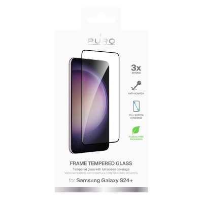 Xham mbrojtës Puro Frame për Samsung Galaxy S24+, i zi